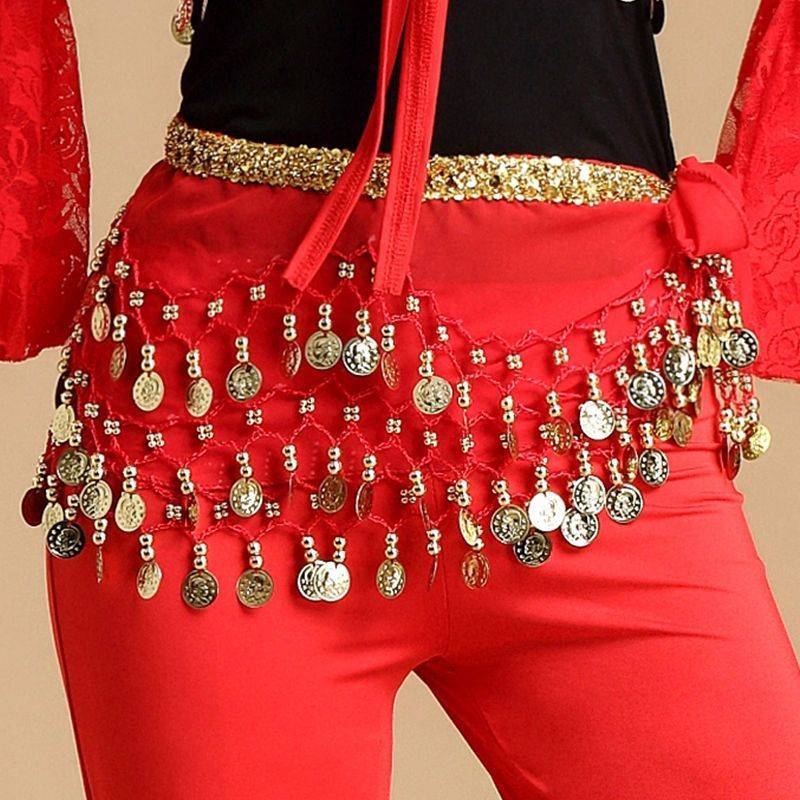 Big red snow-swirl belt gold